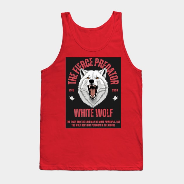 White Wolf Tank Top by Pearsville